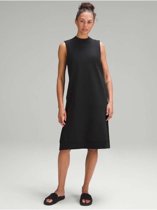 lululemon athletica Dresses & Skirts - Lululemon Black Mock Neck Shift Dress Sleeveless French Terry Pockets 6 NWT